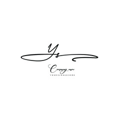 YS initials signature logo. Handwriting logo vector templates. Hand drawn Calligraphy lettering Vector illustration.
