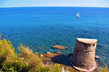 prarola tower built around 1500 port maurizio imperia italy