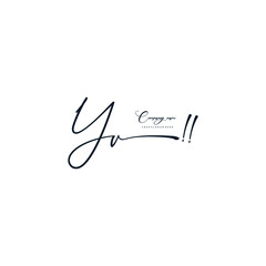 YV initials signature logo. Handwriting logo vector templates. Hand drawn Calligraphy lettering Vector illustration.
