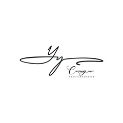 YY initials signature logo. Handwriting logo vector templates. Hand drawn Calligraphy lettering Vector illustration.

