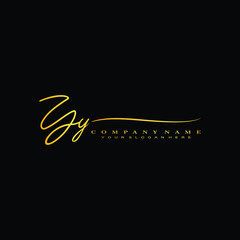 YY initials signature logo. Handwriting logo vector templates. Hand drawn Calligraphy lettering Vector illustration.
