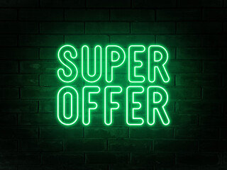 Obraz premium Super offer - neon text