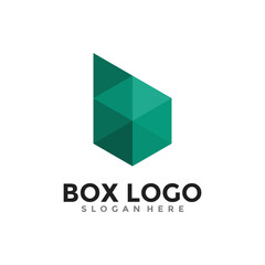 Letter B for abstract cube logo vector. Business box logo template design. 