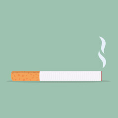 Cigarette icon flat line concept