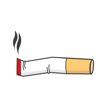 recommend clip art: Stop Smoking Cigarette butt icon on a white background