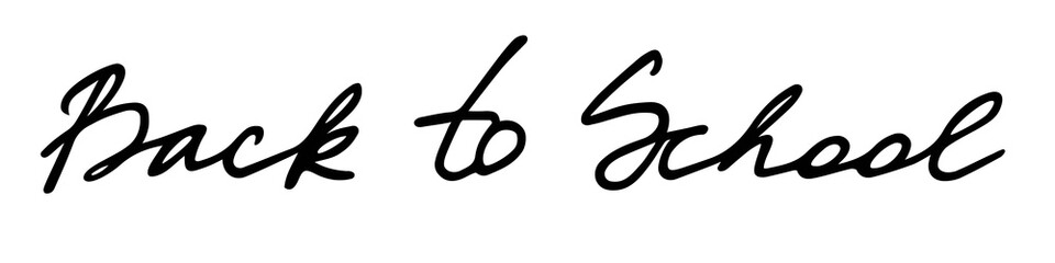 Back to school handwritten lettering. Vector calligraphy text isolated on white background. Hand sketched typography. Symbol for t-shirt design, poster, web design, print. Eps 10 illustration