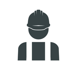 Worker icon.  Construction worker icon. 