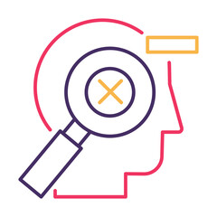 Mistakes correction, error management linear vector pictogram