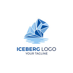 Iceberg logo vector illustration isolated on white background