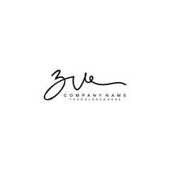 ZV initials signature logo. Handwriting logo vector templates. Hand drawn Calligraphy lettering Vector illustration.
