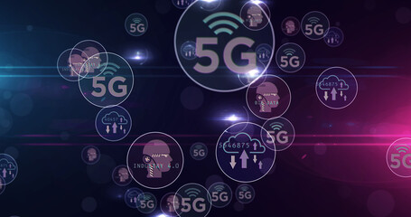 Futuristic technology symbols