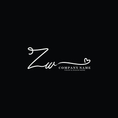 ZX initials signature logo. Handwriting logo vector templates. Hand drawn Calligraphy lettering Vector illustration.
