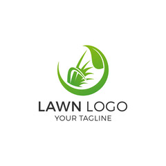 Lawn Logo Design Vector Illustration