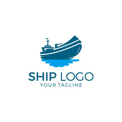 Ship Logo Template Vector Illustration