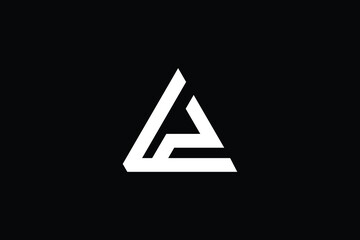 Minimal elegant monogram art logo. Outstanding professional trendy awesome artistic AP PA LP PL initial based Alphabet icon logo. Premium Business logo White color on black background