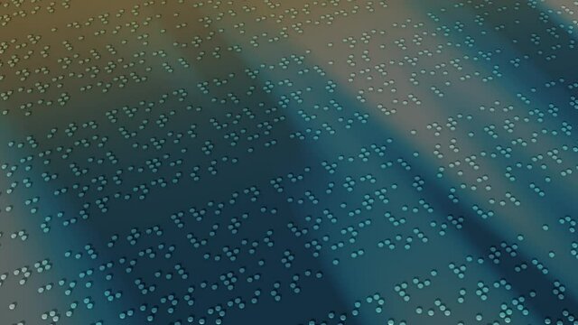 wall of braille text. the text is the well known 'lorem ipsum' (3d render)