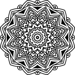 Circular pattern mandala art 
