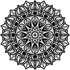Circular pattern mandala art 
