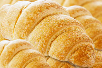 croissants with chocolate close-up. For wallpaper, food concept.
