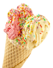 Fresh food, Ice creams different flavors