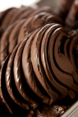 Helado de chocolate sin toppings