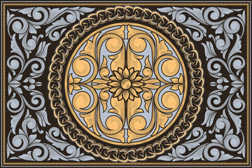 Decorative ornate retro design card