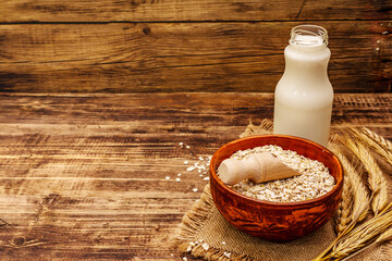 Vegan oat milk, non dairy alternative milk