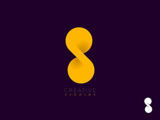 S Letter logo Vector design with an elegant golden color with twist design for E-commerce, IT, Company, Super Market, Products, Education, Food, Agency, Creative, Medical, Hotel, Entertainment, Media