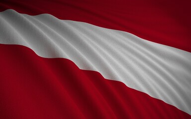 Wavy Austrian Flag, Country Flag