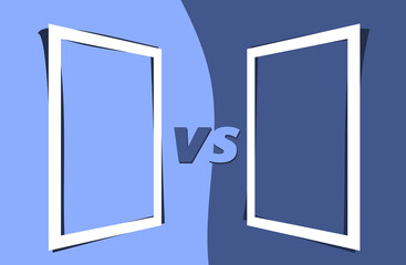 Vs template. Versus blank. Vector color design.