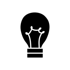 light bulb icon image, silhouette style