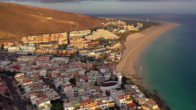 Spain, Canary Islands, Fuerteventura, Morro Jable and Playa del Matorral
