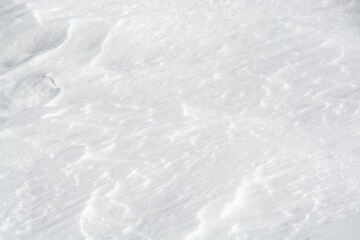Close-up to the snow surface.