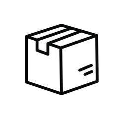Box, Package, Parcel Isolated Flat Web Mobile Icon / Vector / Sign / Symbol