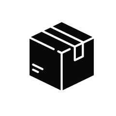 Box, Package, Parcel Isolated Flat Web Mobile Icon / Vector / Sign / Symbol