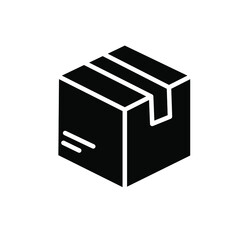 Box, Package, Parcel Isolated Flat Web Mobile Icon / Vector / Sign / Symbol