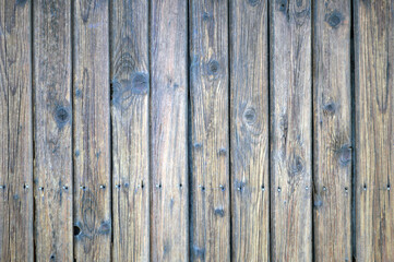 Unpainted wooden fence in the Netherlands village