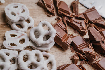 White Pretzels and Chocolate