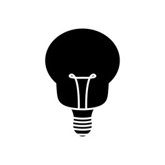 br led bulb light icon, silhouette style