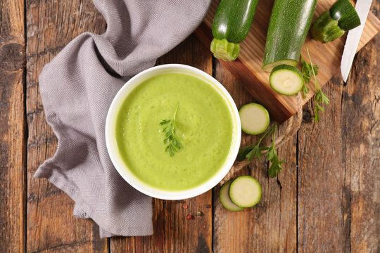 Bowl Of Creamy Zucchini Soup