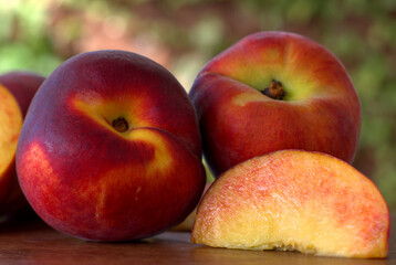 fresh peaches , cool, healthy, summer fruit