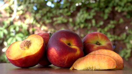 fresh peaches , cool, healthy, summer fruit