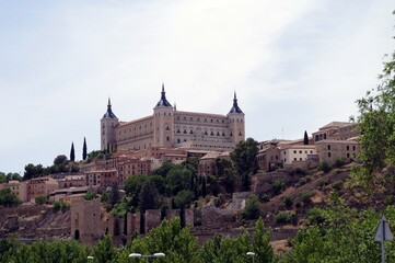 Fototapeta na wymiar Paisagem do alcázar da cidade de Toledo / Spain
