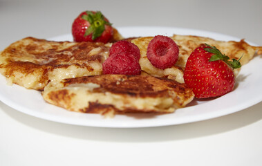 waffles with strawberries