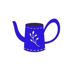 The watering can is isolated on a white background.A garden tool or agricultural tool for use in gardening.Flat vector illustration