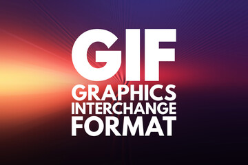 GIF - Graphics Interchange Format acronym, concept background