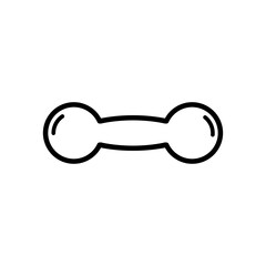 barbell icon in trendy flat style