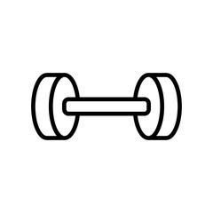 barbell icon in trendy flat style