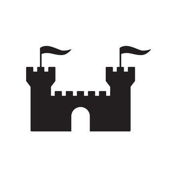 recommend clip art: castle icon in trendy flat design