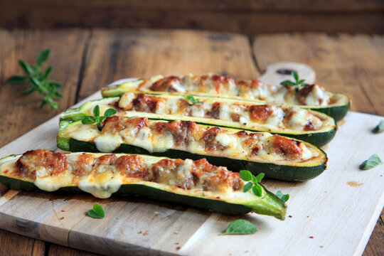 &uuml;berbackene zucchini